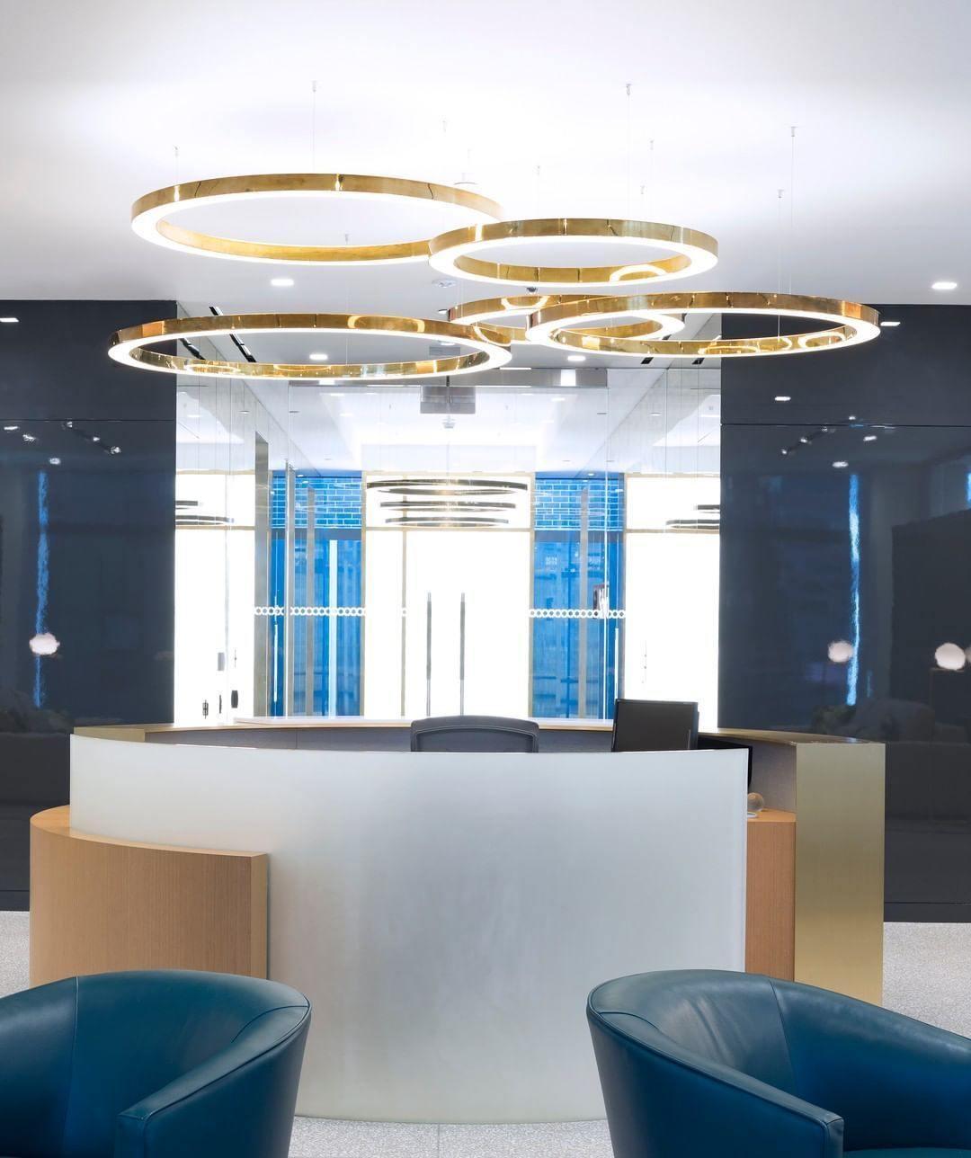 Dexlin hanglamp LED-ring goudkleurige afwerking moderne 3-ring