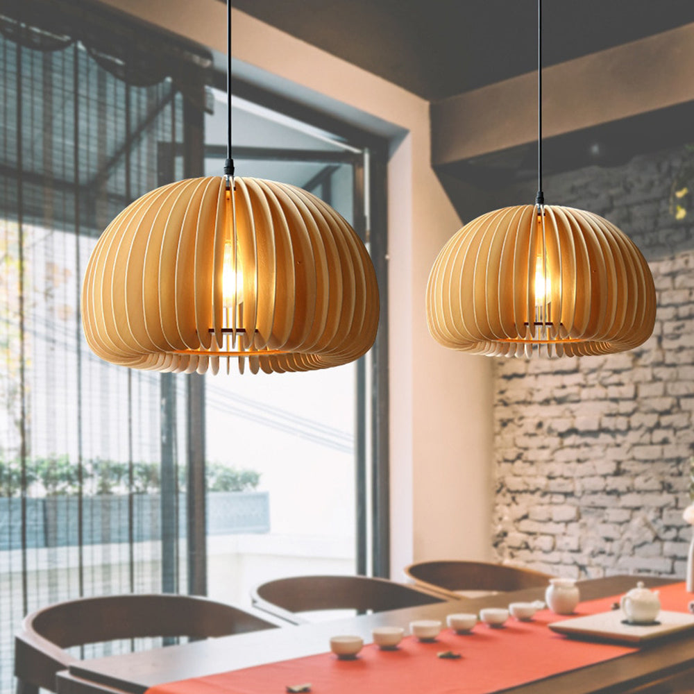 Ozawa Moderne Design Ronde  LED Hanglamp Hout Woonkamer Keuken