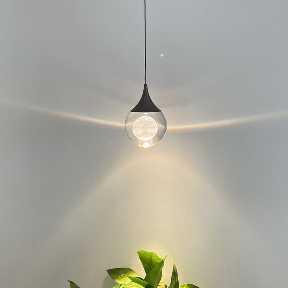 Elif Moderne Maan LED Hanglamp Zwart Metaal Slaapkamer