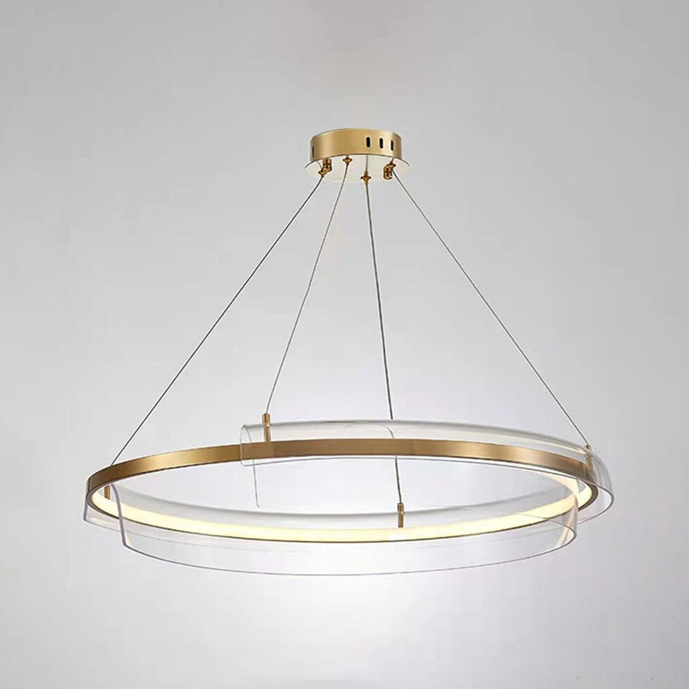 Arisha Minimalist Annular Metal Pendant Light,Gold