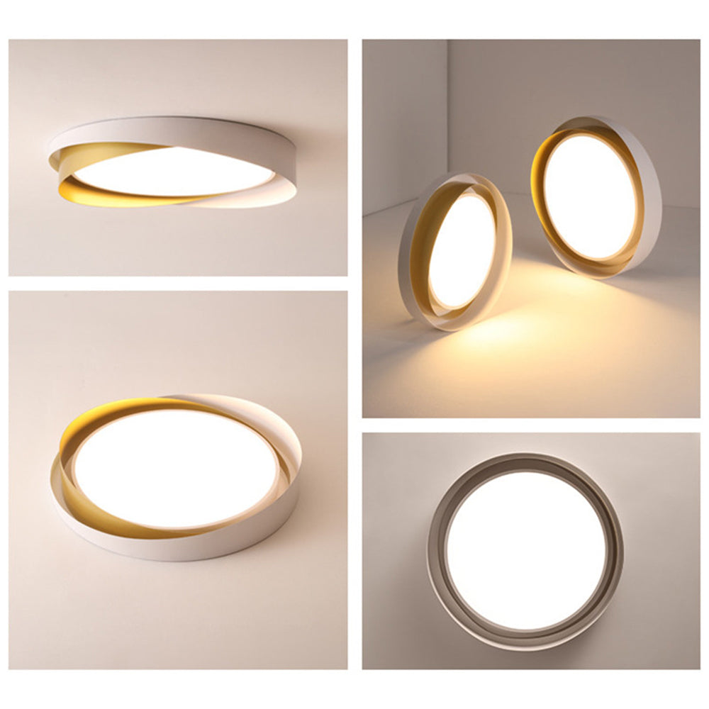Quinn Moderne Design LED Geometrische Plafondlamp Metaal/Acryl Wit/Goud Woonkamer