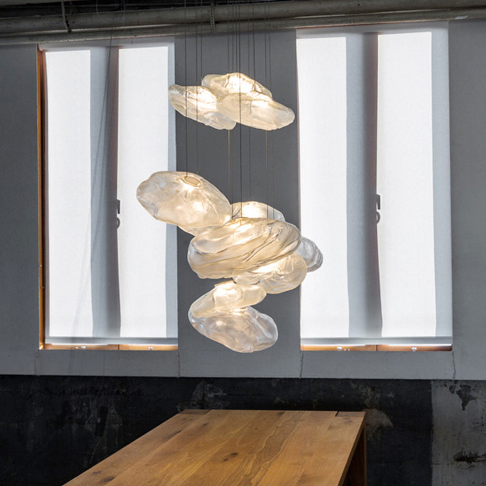 Byers Moderne LED Hanglamp Amber/Grijs/Helder Metaal/Glas Binnen