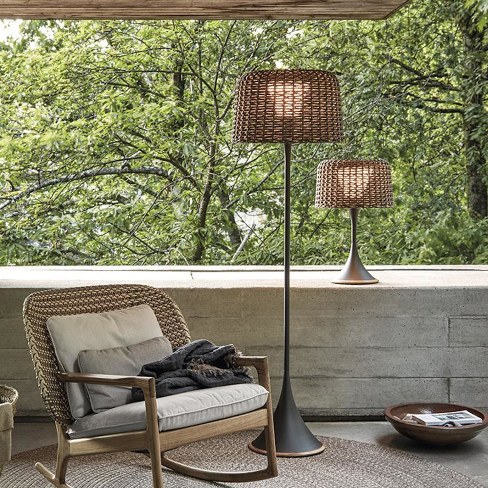 Ritta Retro LED Vloerlamp Zwart Wit Metaal Slaapkamer Woonkamer