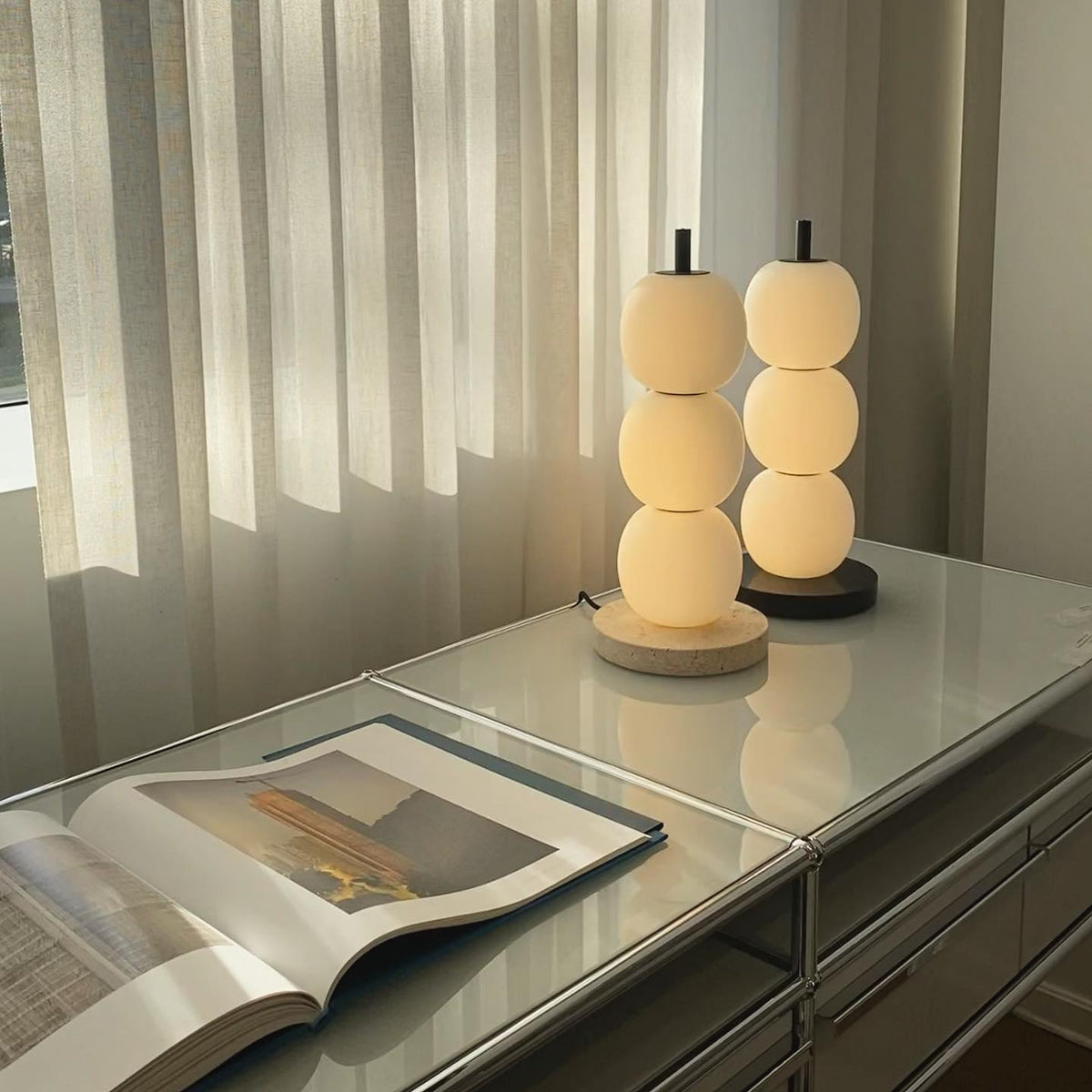 Olive Moderne tafellamp van marmer
