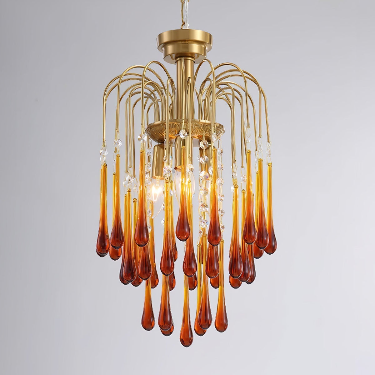 Ciel Kroonluchter met Goudkleurige Armen en Kristal