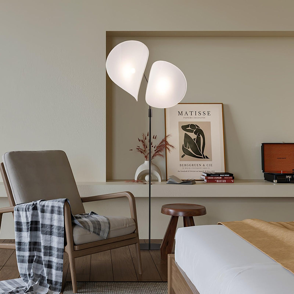 Linivora Moderne vloerlamp van stof