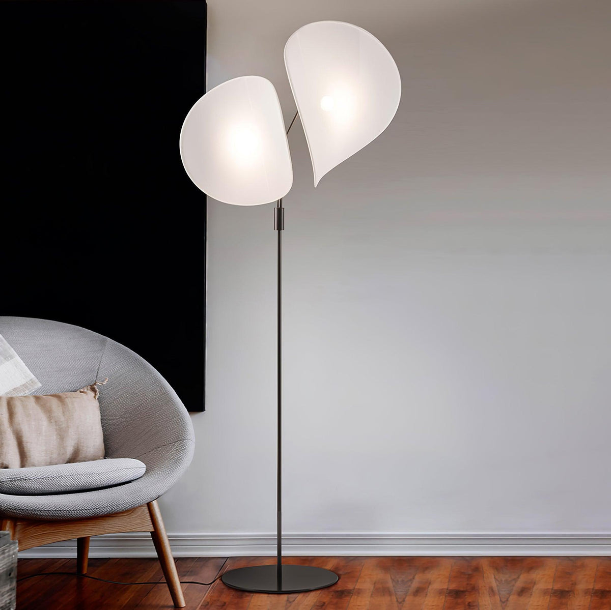 Linivora Moderne vloerlamp van stof