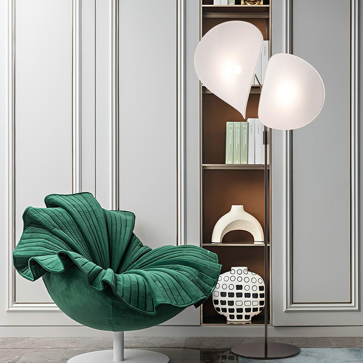 Linivora Moderne vloerlamp van stof