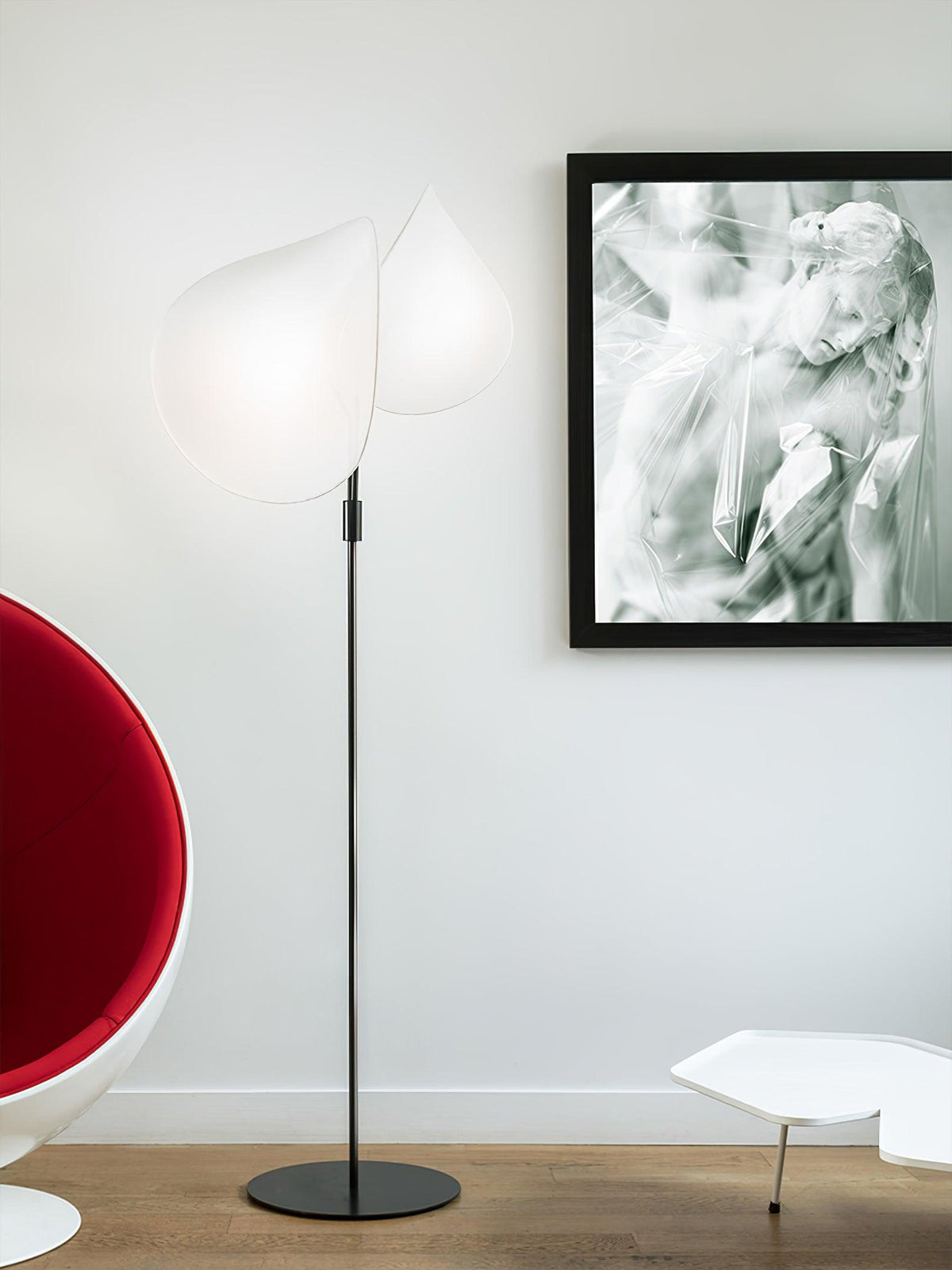 Linivora Moderne vloerlamp van stof