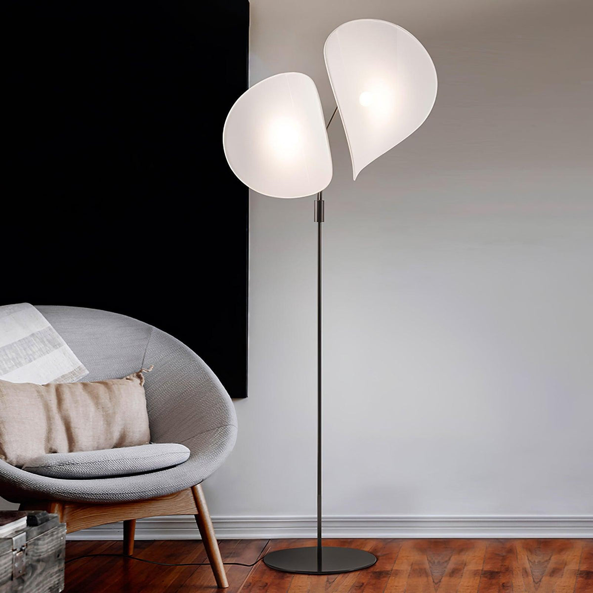 Linivora Moderne vloerlamp van stof