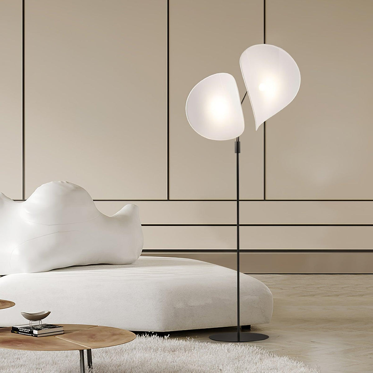 Linivora Moderne vloerlamp van stof