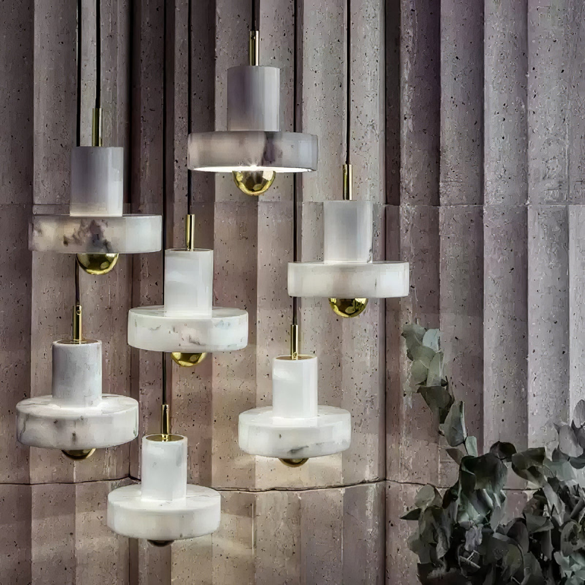 Cunorora Premium Noordse kunst Aura marmer hanglamp