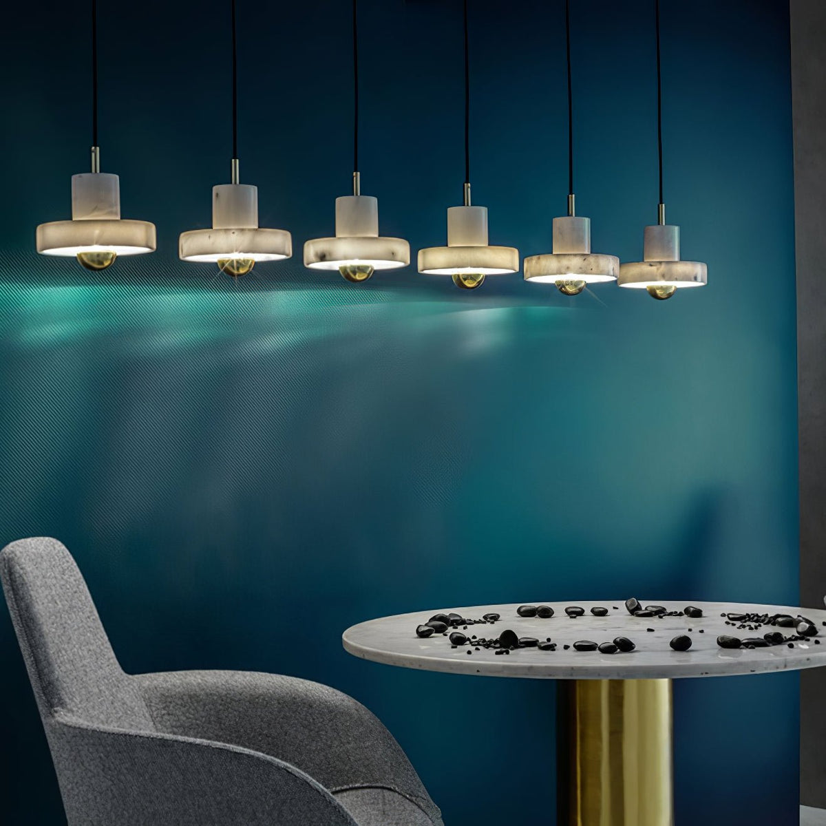 Cunorora Premium Noordse kunst Aura marmer hanglamp