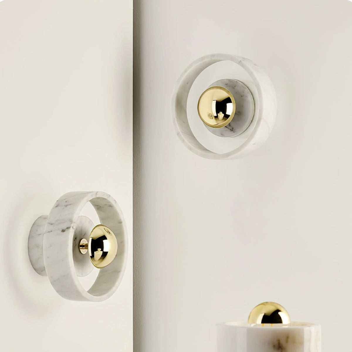 Aurvelora Premium Noordse kunst Aura marmeren wandlamp