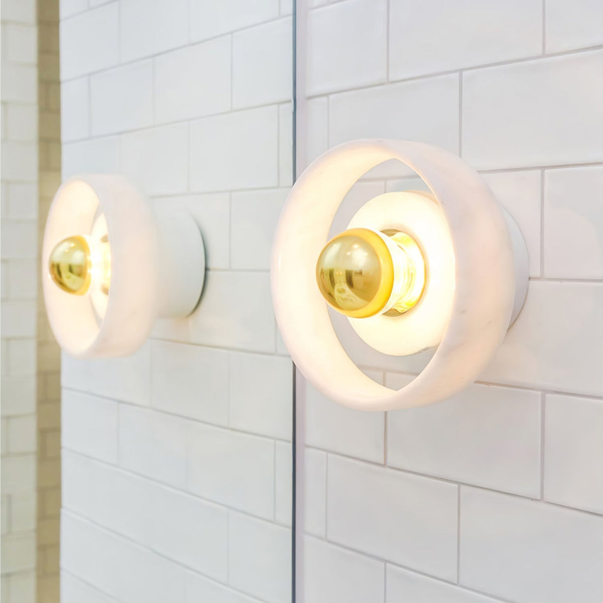 Aurvelora Premium Noordse kunst Aura marmeren wandlamp