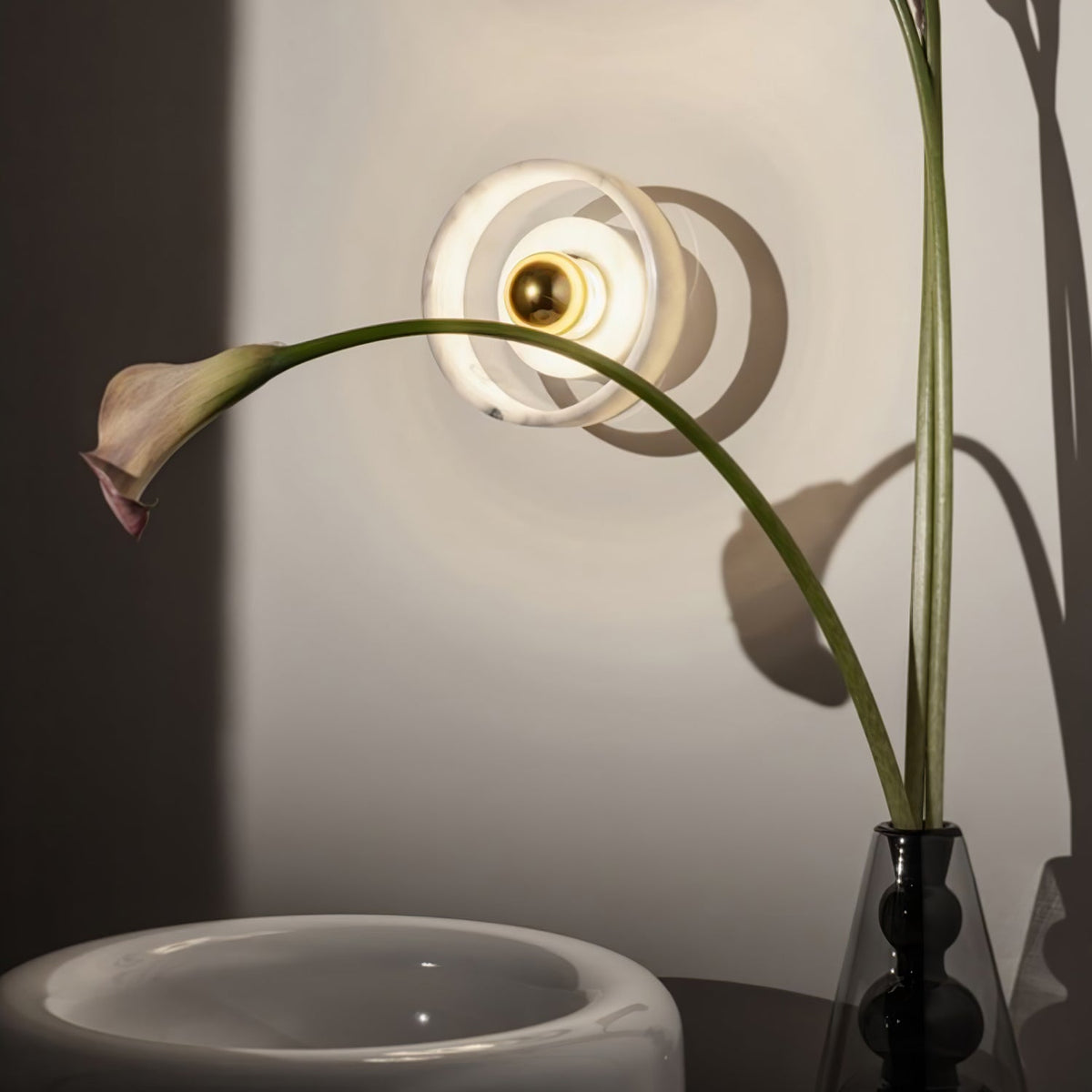 Aurvelora Premium Noordse kunst Aura marmeren wandlamp