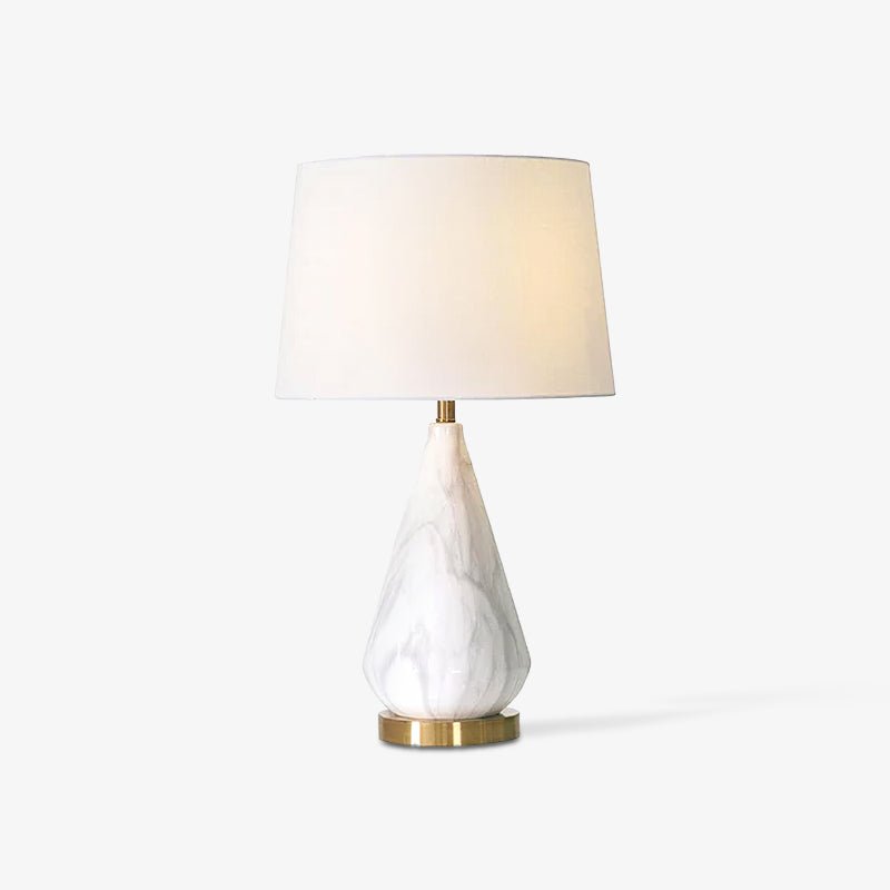 Elysian tafellamp in wit en zwart marmer