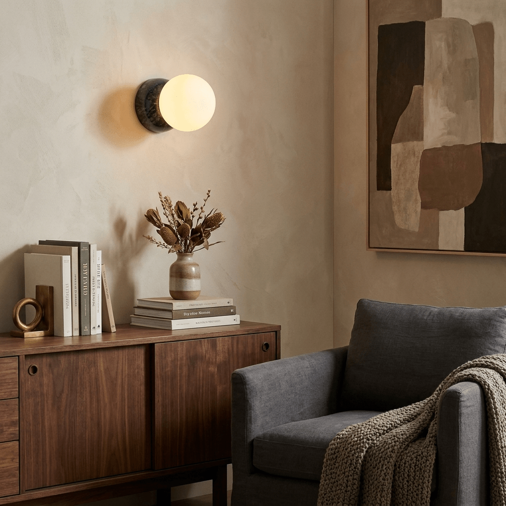 Marmer wandlamp