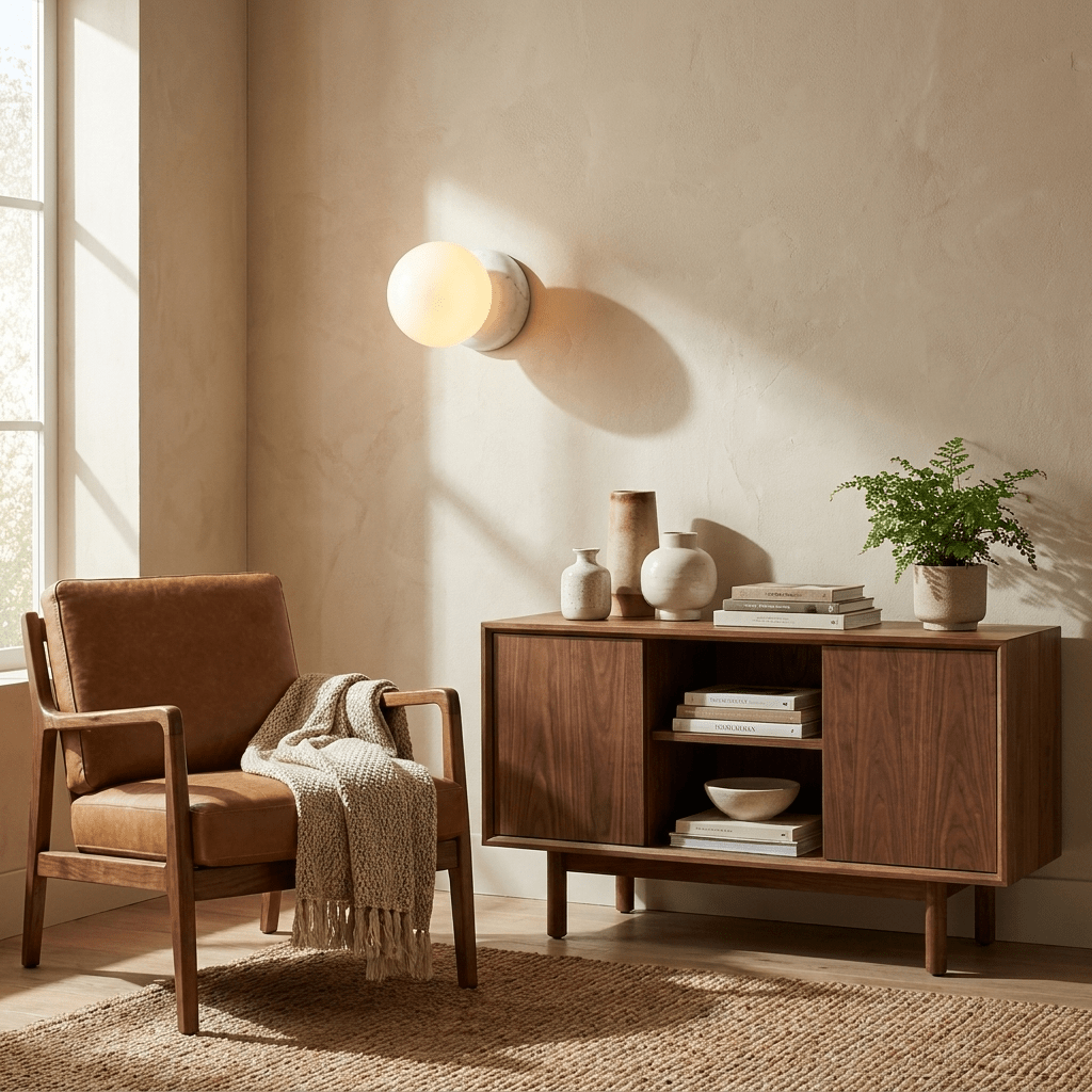 Marmer wandlamp