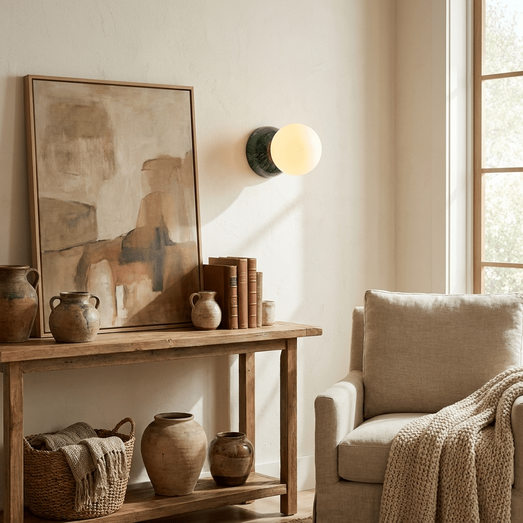 Marmer wandlamp