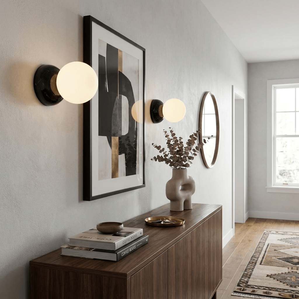 Marmer wandlamp