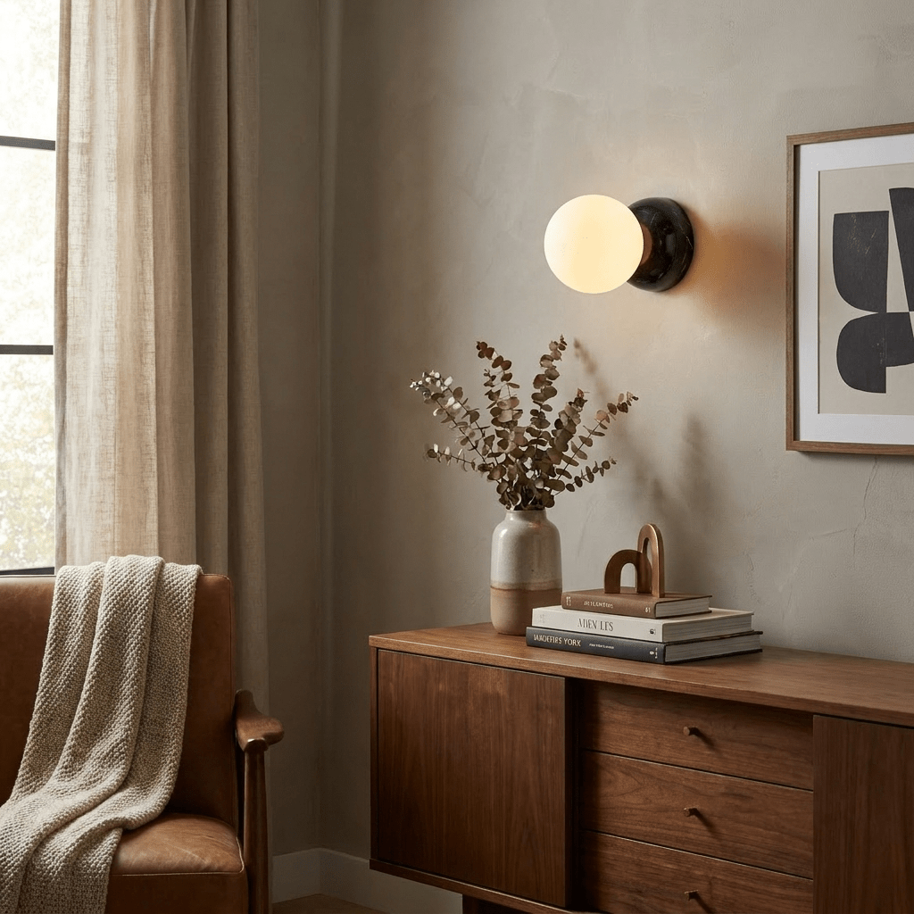 Marmer wandlamp