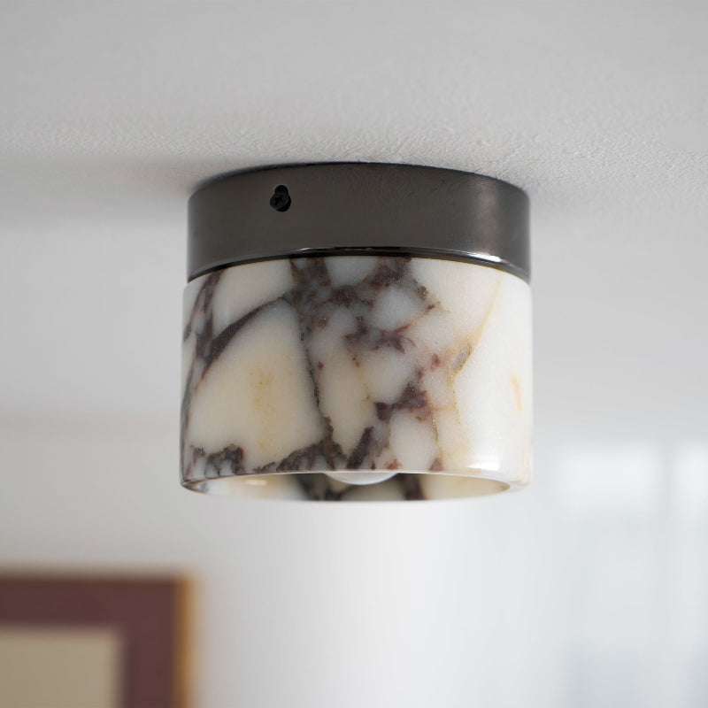Selielle ronde marmeren plafondlamp