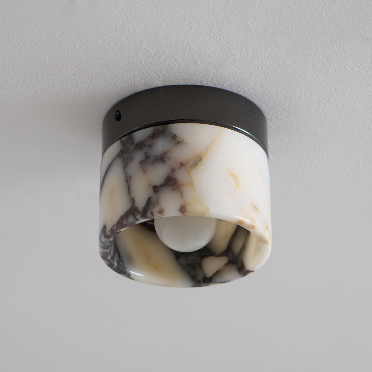 Selielle ronde marmeren plafondlamp