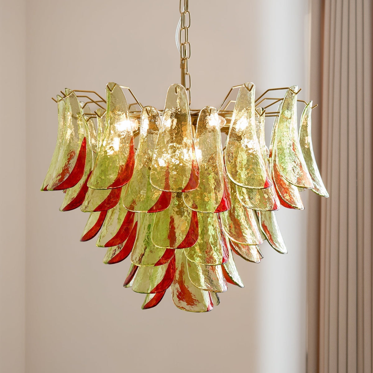 Celoraria Kroonluchter Murano-glas Bloemblaadjes Elegante