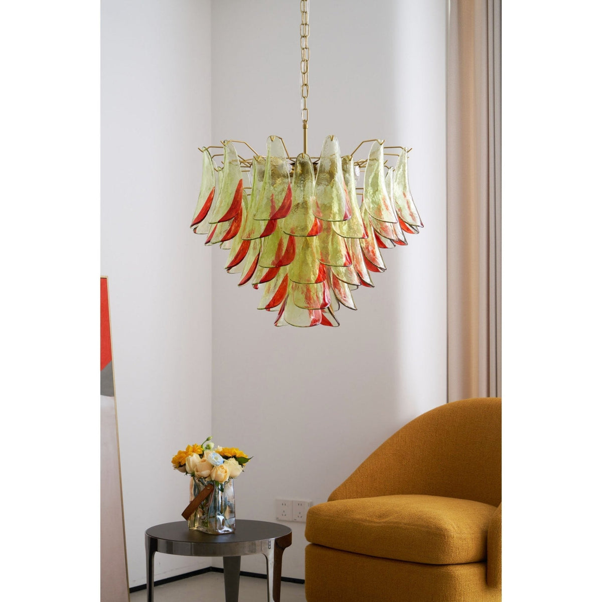 Celoraria Kroonluchter Murano-glas Bloemblaadjes Elegante
