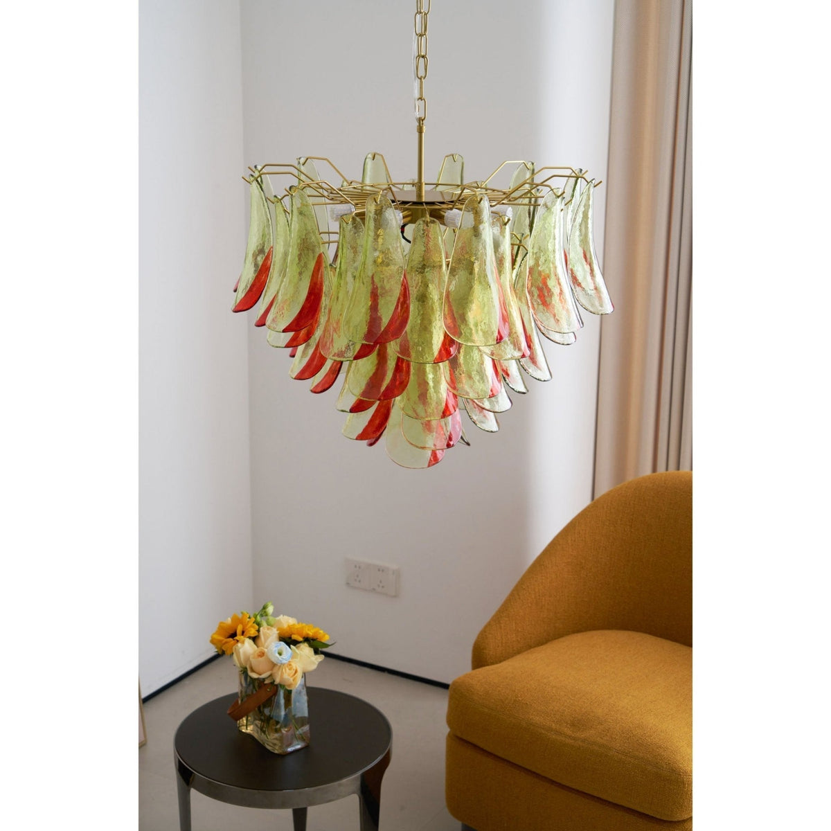 Celoraria Kroonluchter Murano-glas Bloemblaadjes Elegante