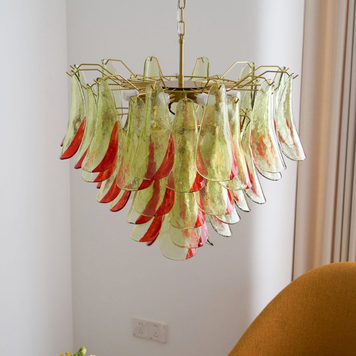 Celoraria Kroonluchter Murano-glas Bloemblaadjes Elegante