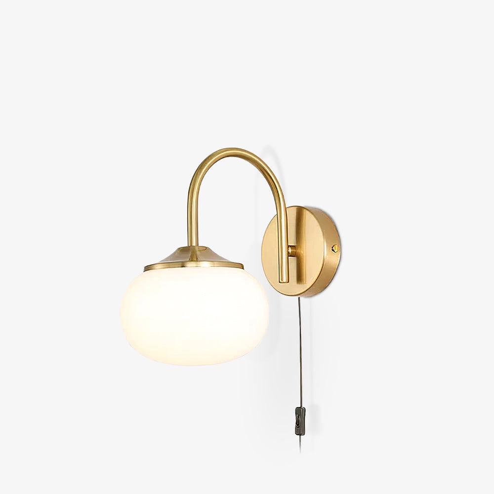 Kevely Premium Noordse kunst wandlamp met stekker van glas