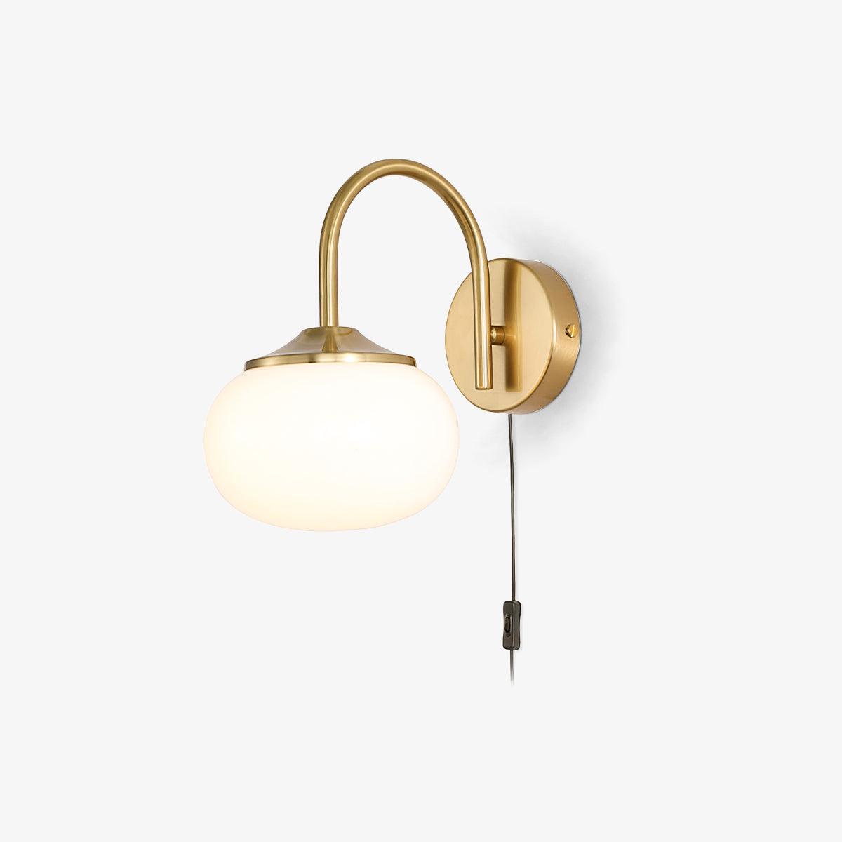 Kevely Premium Noordse kunst wandlamp met stekker van glas