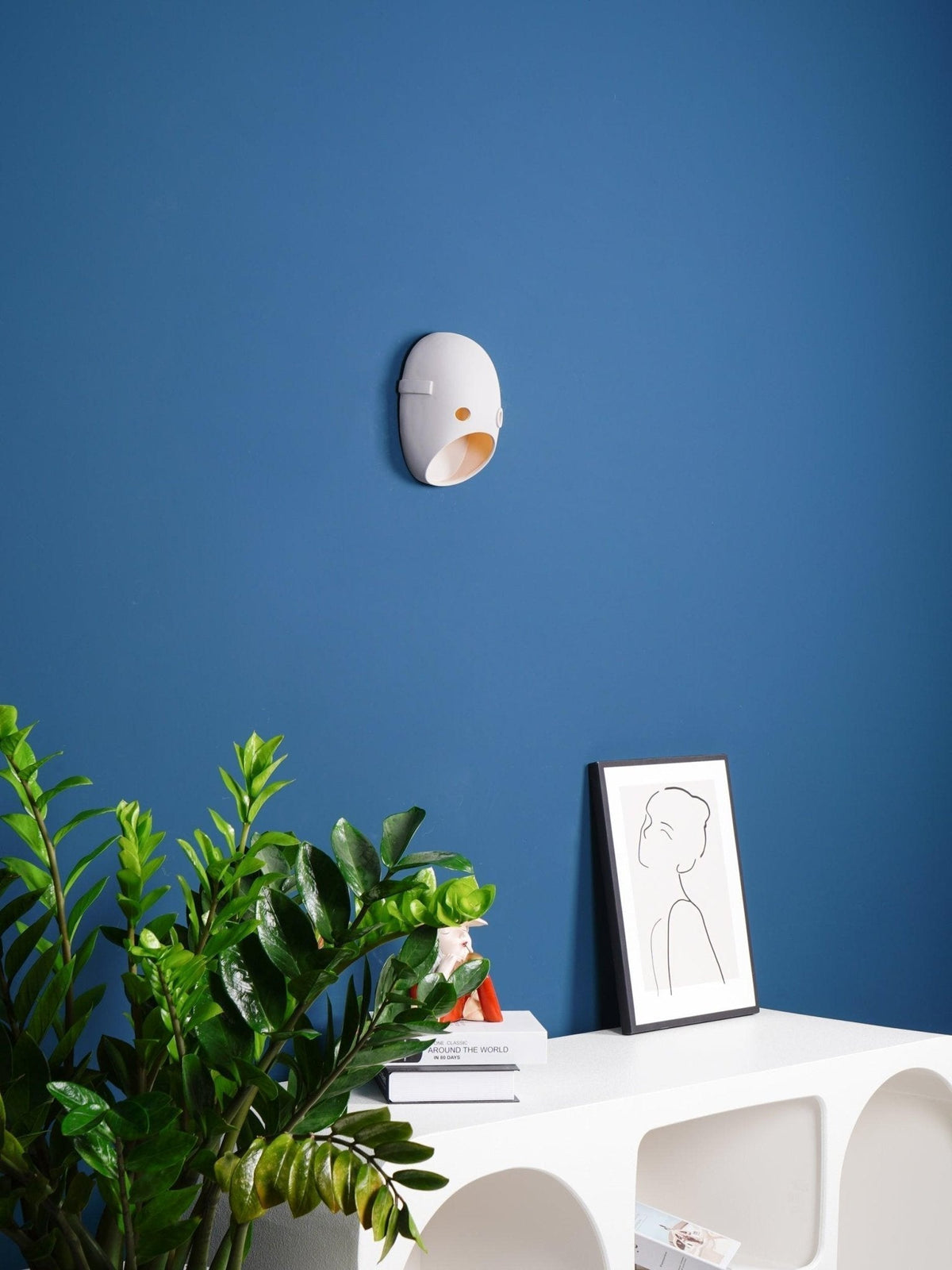 Mask wandlamp van hars