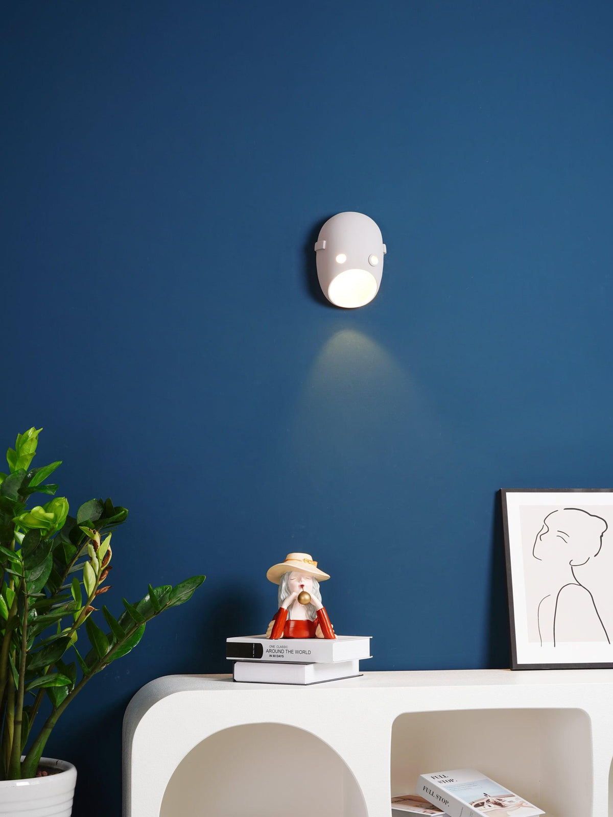 Mask wandlamp van hars