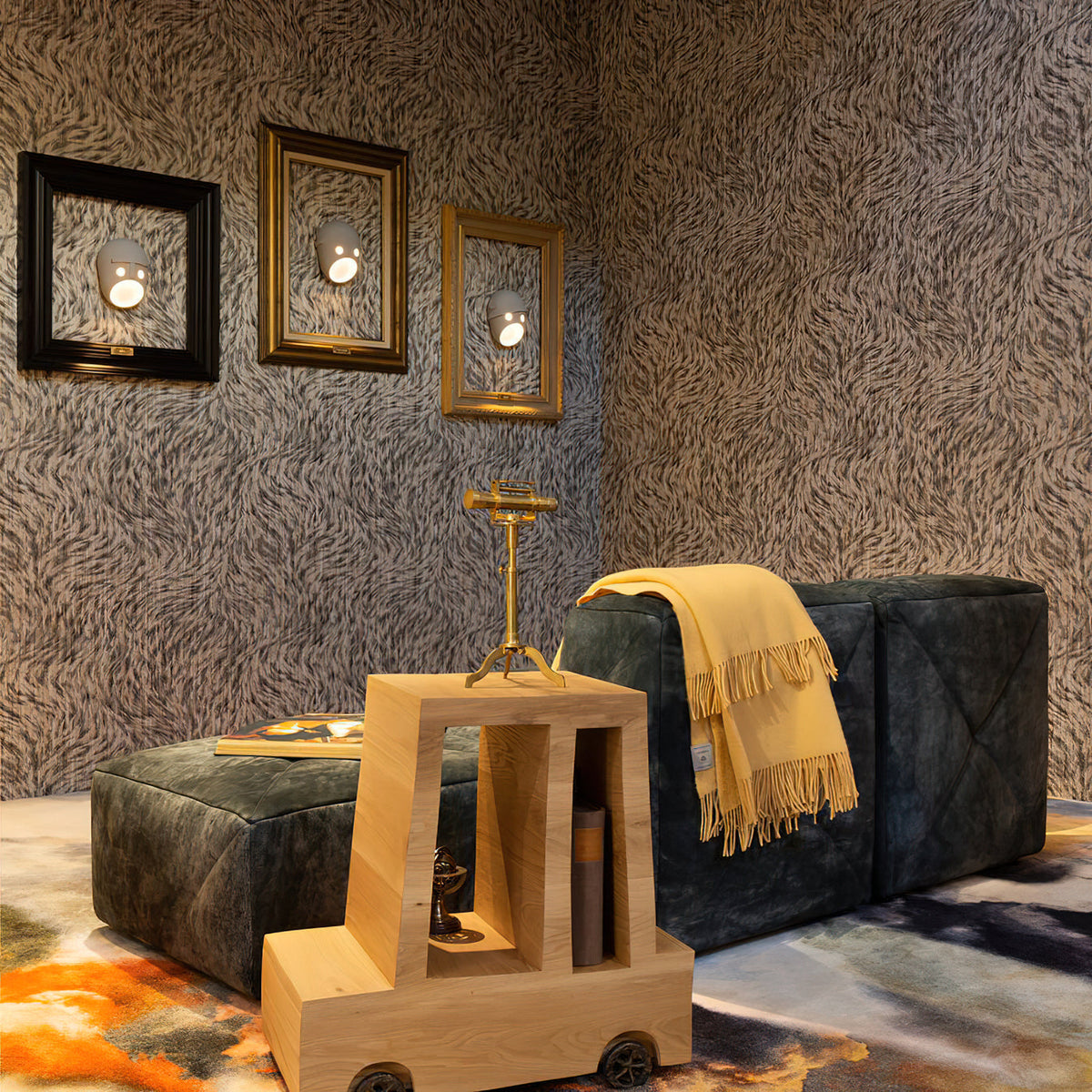 Mask wandlamp van hars