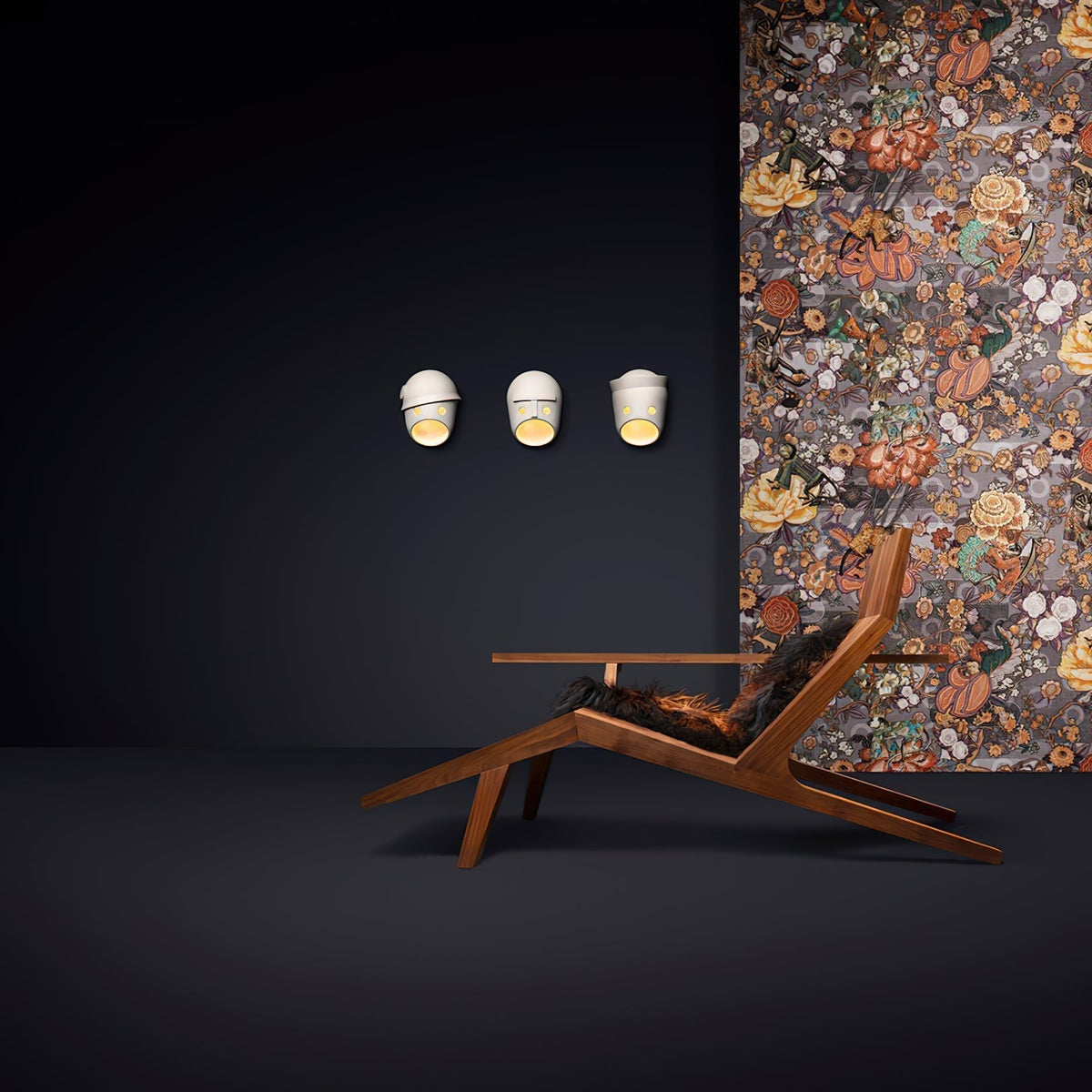 Mask wandlamp van hars