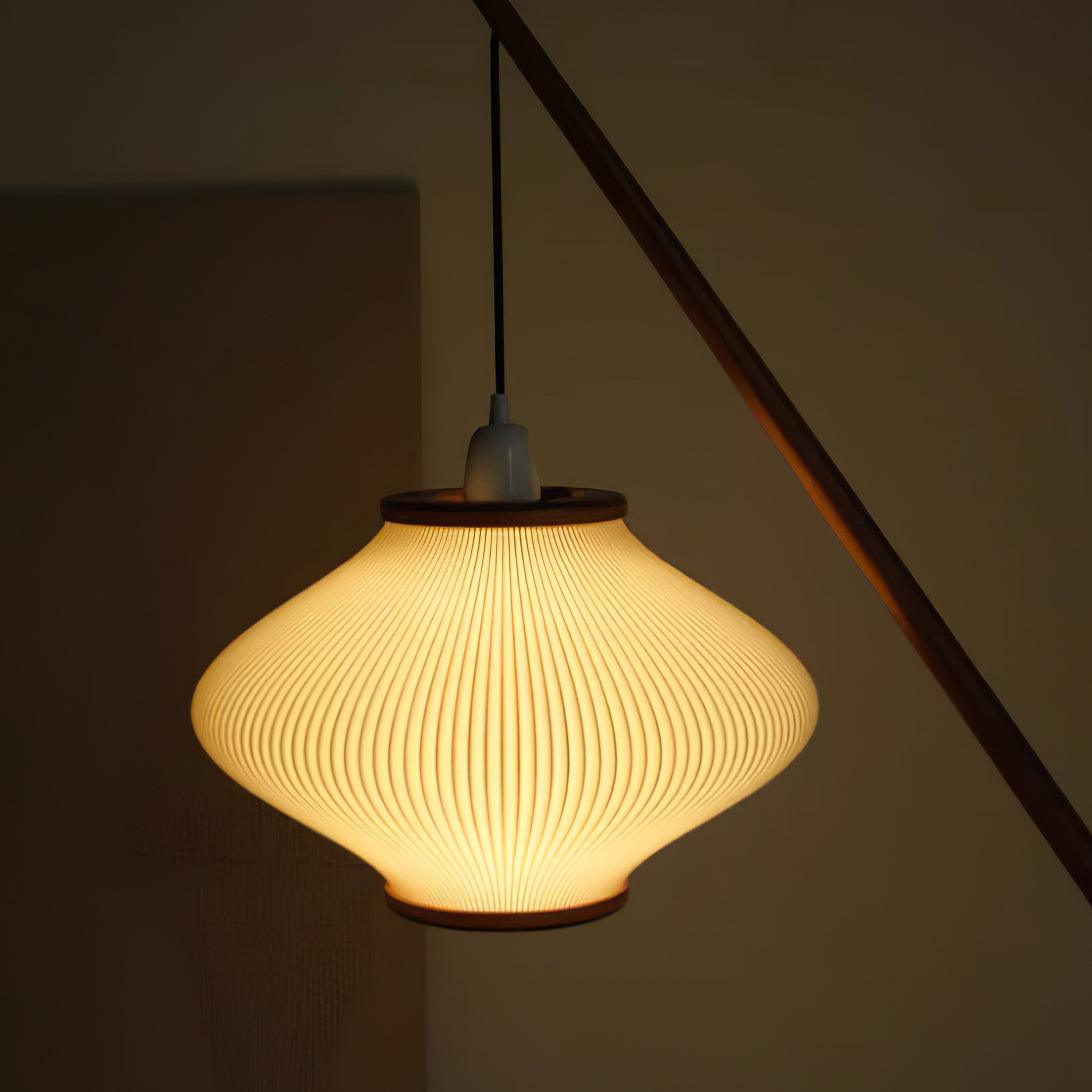 Ervenil Mid Century vloerlamp van glas van en Esenhout