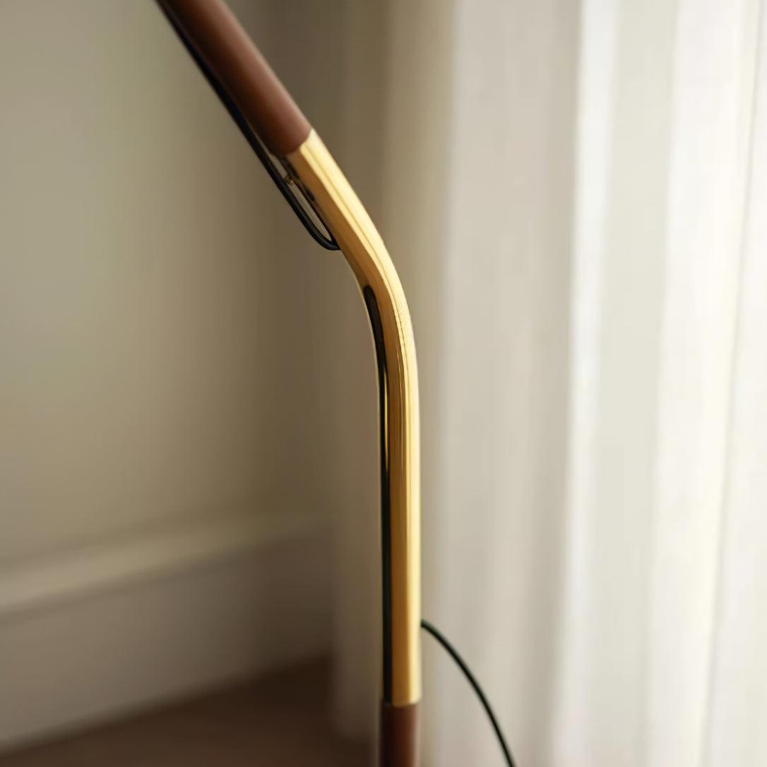 Ervenil Mid Century vloerlamp van glas van en Esenhout