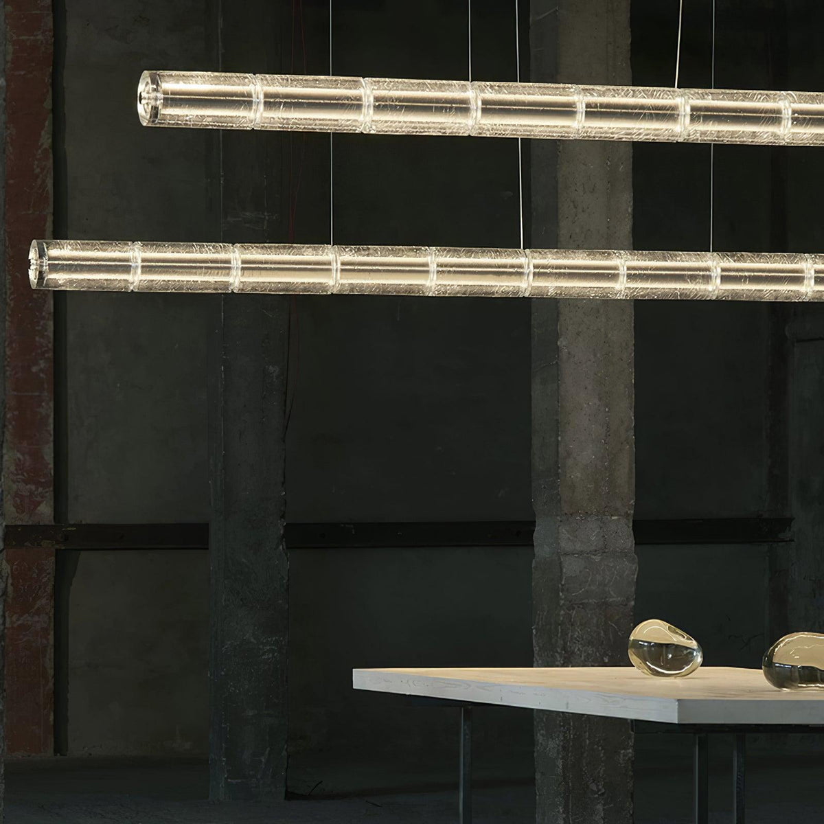 Karoa lineaire hanglamp met matglas