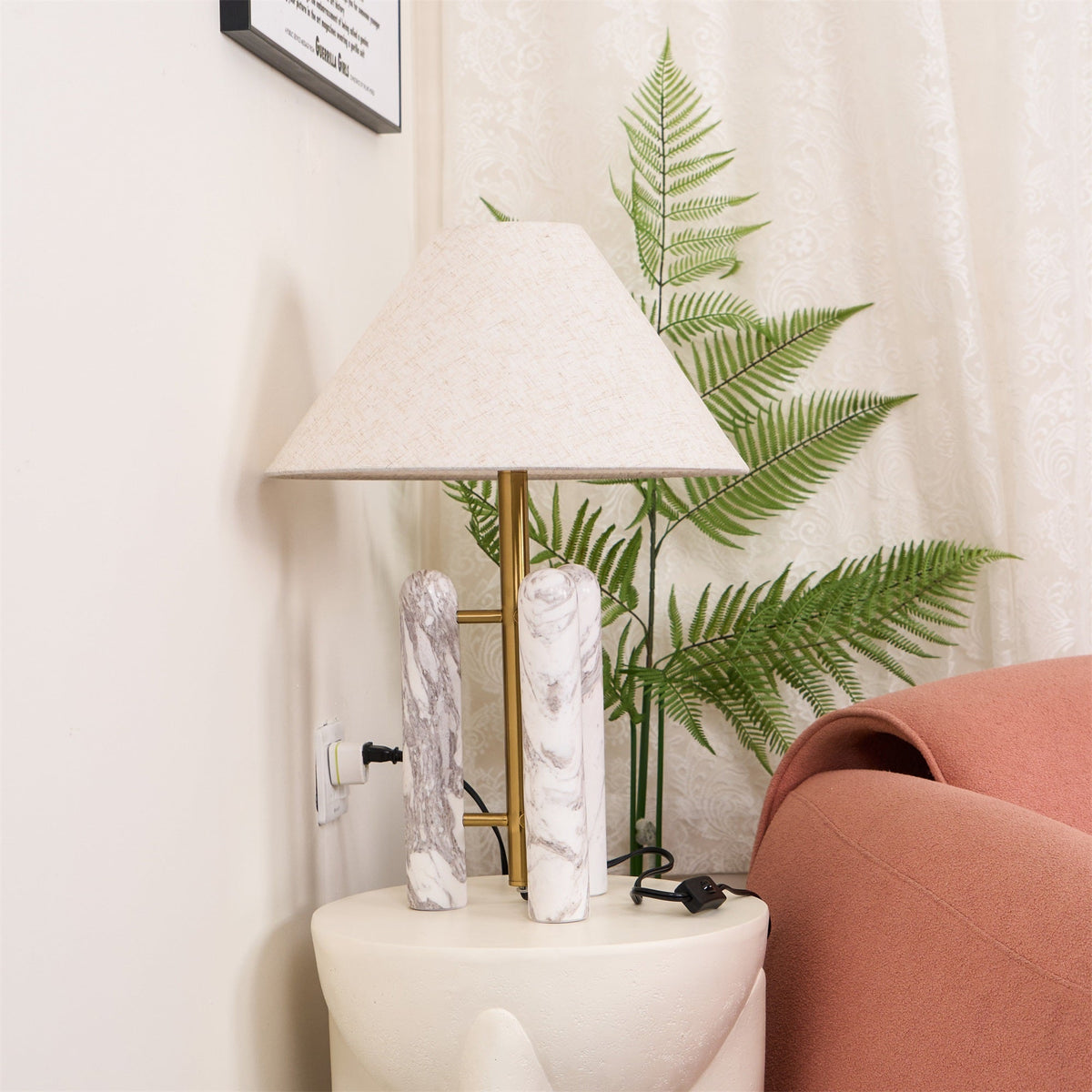 Trio marmeren moderne tafellamp