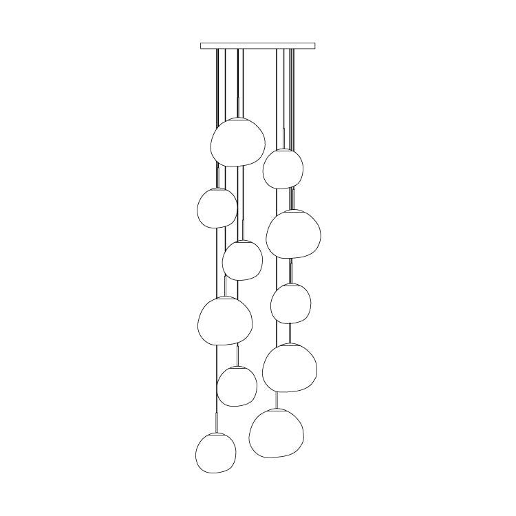 Lumora hanglamp Irregular Cluster Sculptural