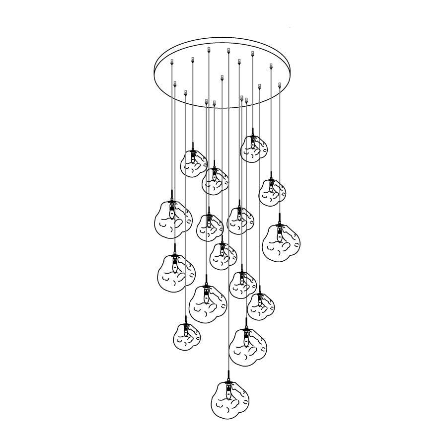 Lumora hanglamp Irregular Cluster Sculptural