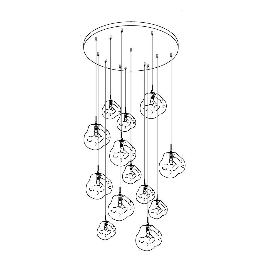 Lumora hanglamp Irregular Cluster Sculptural