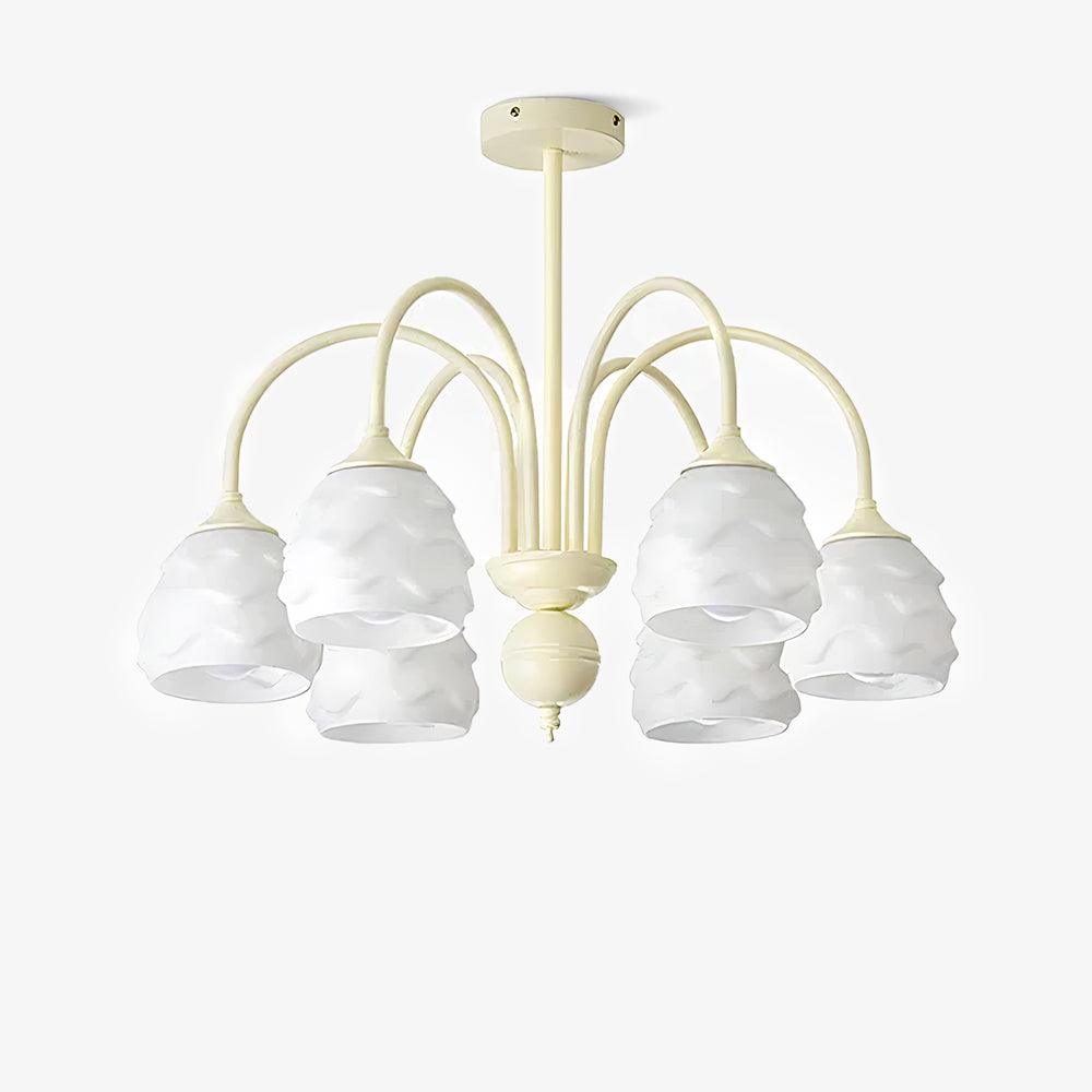 Veluissa Kroonluchter Melting Ice Cream Romig glas
