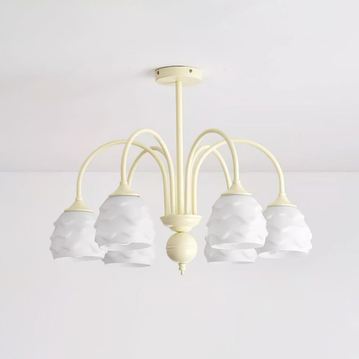 Veluissa Kroonluchter Melting Ice Cream Romig glas