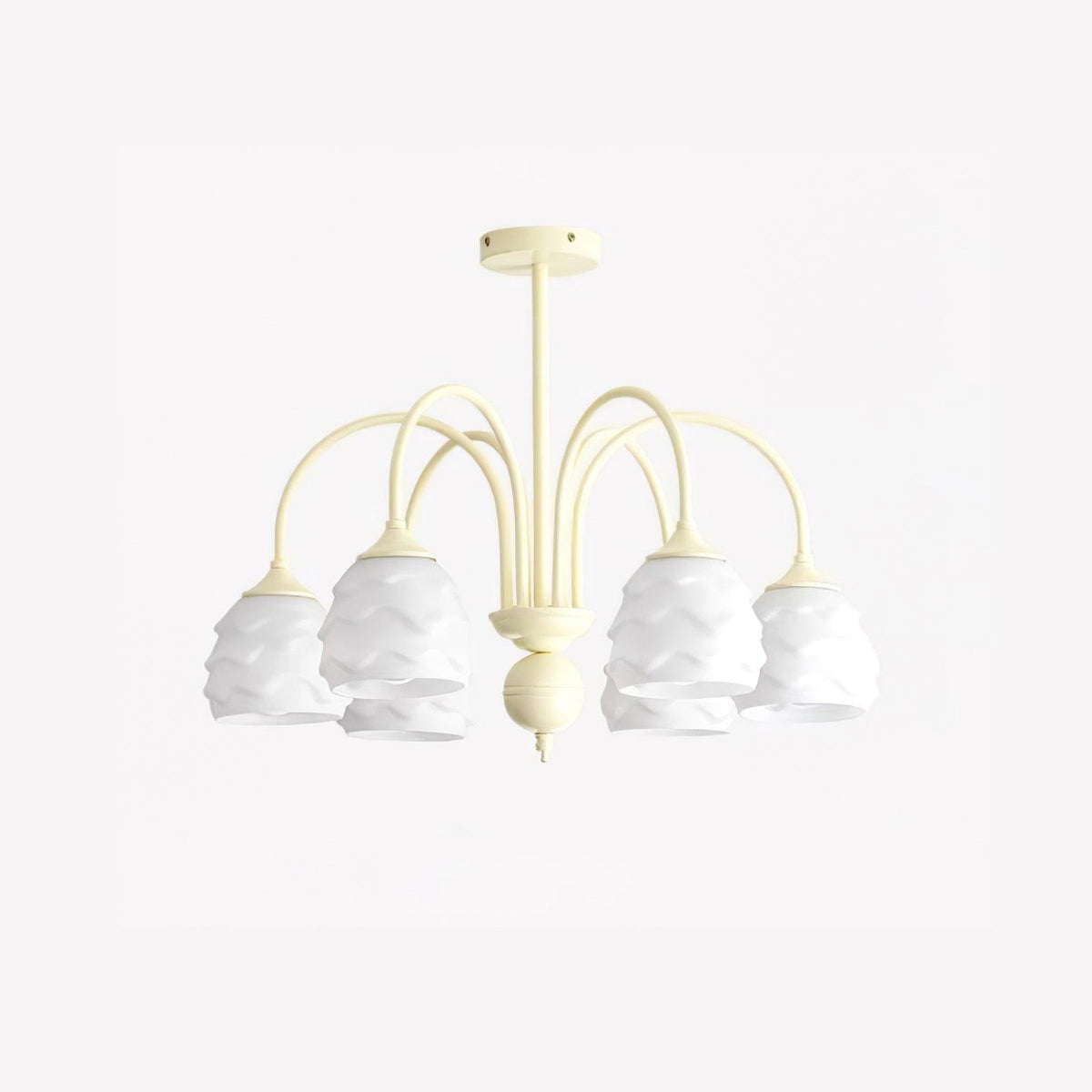 Veluissa Kroonluchter Melting Ice Cream Romig glas