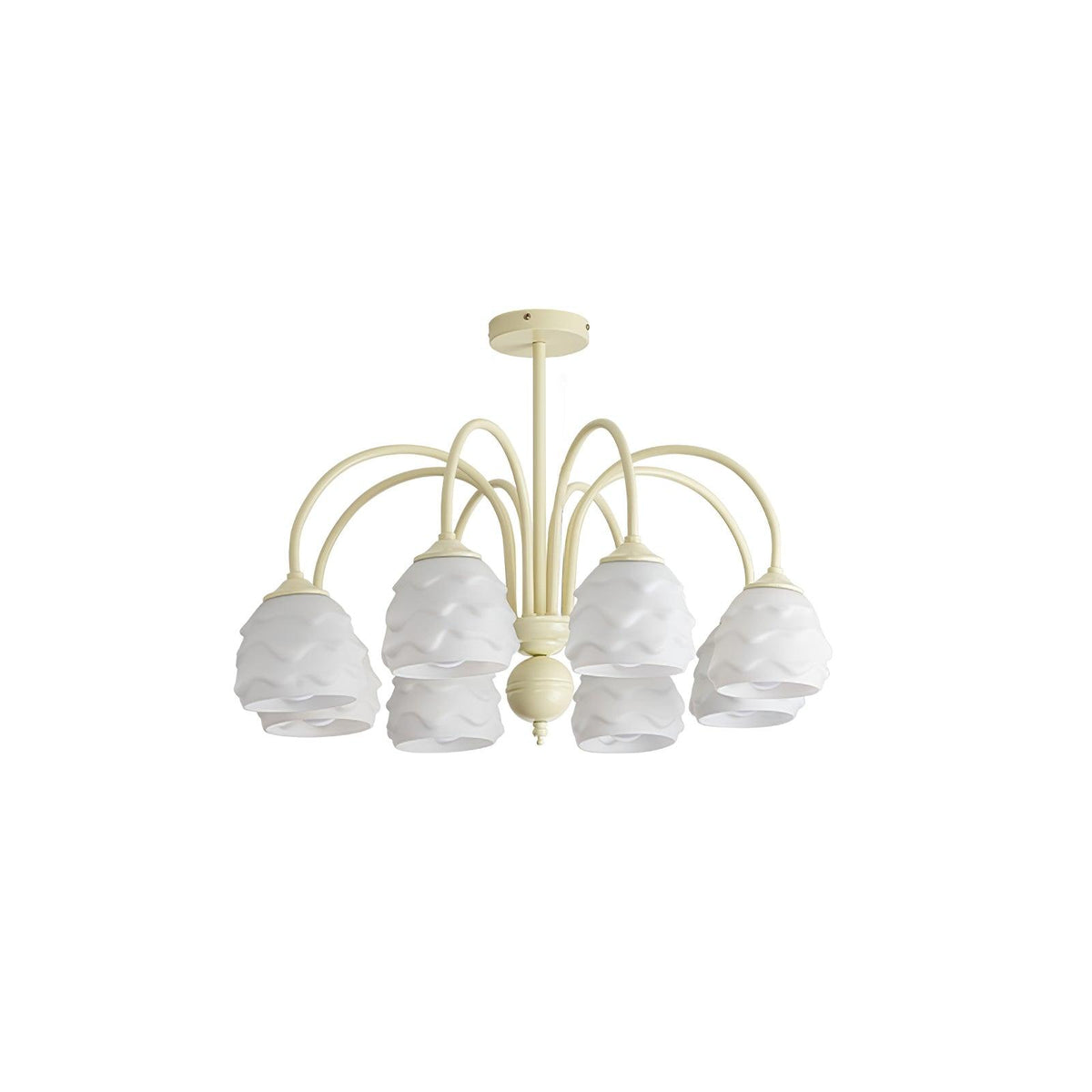 Veluissa Kroonluchter Melting Ice Cream Romig glas