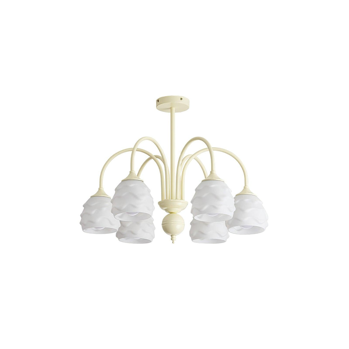 Veluissa Kroonluchter Melting Ice Cream Romig glas